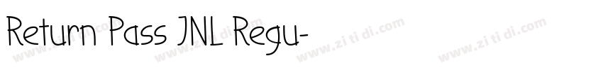 Return Pass JNL Regu字体转换